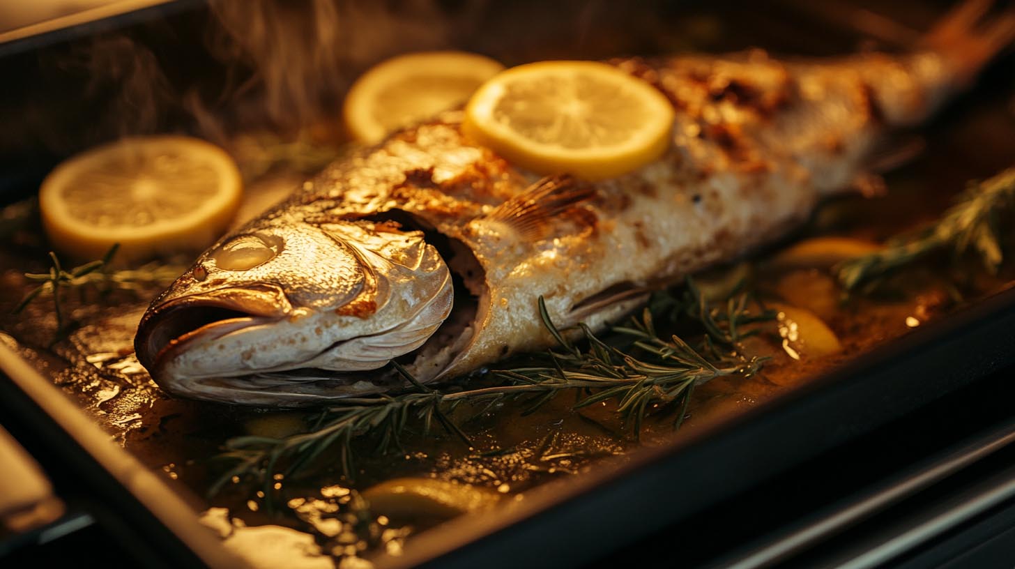 Fisch im Ofen gebacken